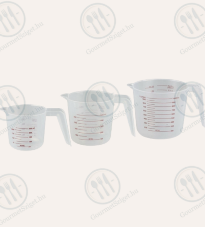 Műanyag mérőkancsó, 250 ml-es, 500 ml-es, 1000 ml-es